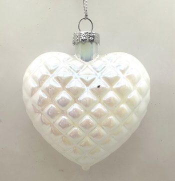 Glass Christmas decoration heart shape